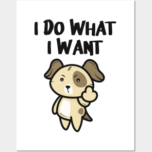 Dog Middlefinger Puppy Funny Dogs Gifts Posters and Art